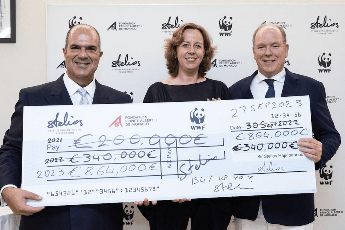The Stelios Philanthropic Foundation, WWF and the Prince Albert II of Monaco Foundation raise 864,000 for the Pelagos Sanctuary