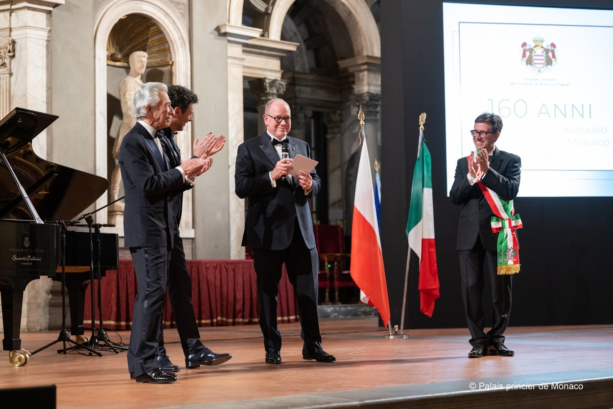 The Prince Albert II of Monaco Foundation honoured on the occasion of the 160th anniversary of the Consulate of Monaco in Florence