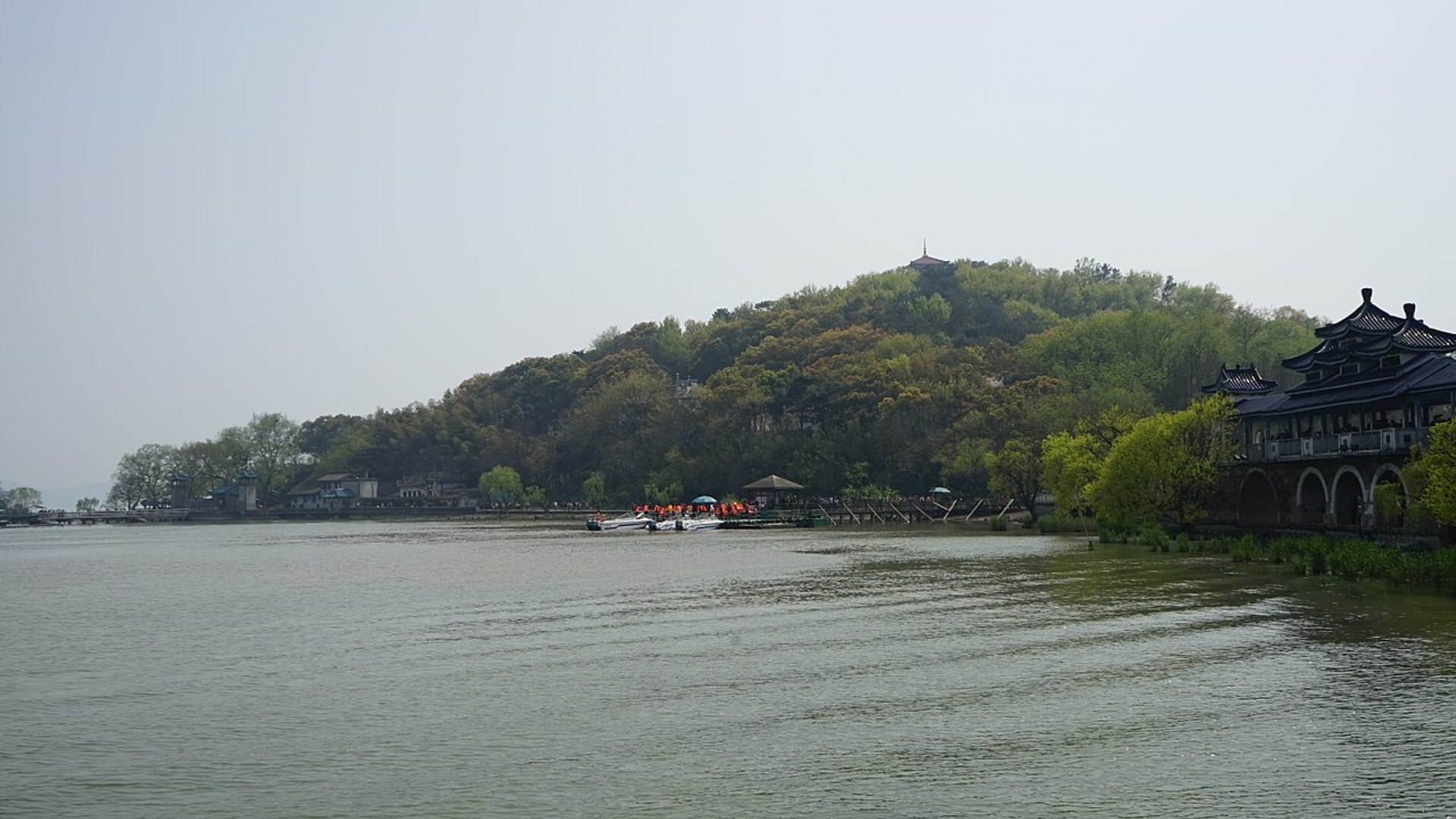 Efflorescence de cyanobactéries dans le lac Taihu - Construction d'une station d'observation sur le terrain
